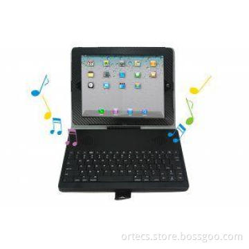 OEM Adjustable Wireless Apple Leather iPad Keyboard Case Bl